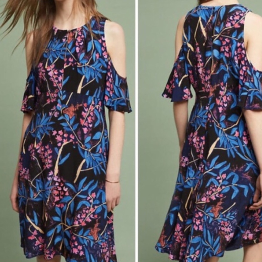 Maeve 4 Anthro Floral off the Shoulder Dress